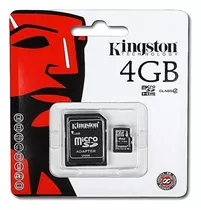 Cartão De Memória Micro Sd Kingston 4gb Tf Com Adaptador Sd