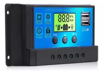 Controlador Carga Painel Solar 30a Usb 12/24v Pwm