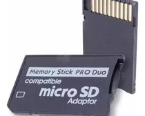 Adaptador Psp Cartão Memoria Memory  Stick Pro Duo Micro Sd