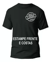 Kit 10 Camiseta Camisa Personalizada Logo Frente E Costas