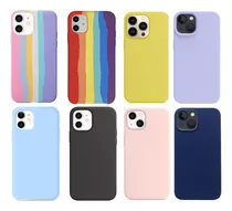 Carcasas Colores Silicona Para iPhone X 11 12 13 Todos