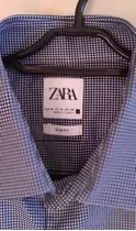 Camisa Zara Azul - Nueva - Talla Medium Slim Fit