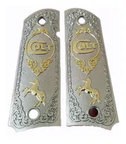 Cachas Colt 1911 Caballo Pistola Commander Goverment Oro