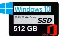 Ssd 512gb Com Windows 10 Instalado + Pacote Office