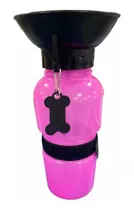 Dispensador Agua Botella Paseo Viaje Para Perro Mascota Rosa