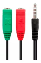 Adaptador Mini Plug Aux 3.5 A Microfono Auricular Pc