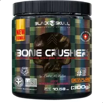 Pre Workout Bone Crusher Pure Nova Fórmula 300g Black Skull Sabor Blackberry