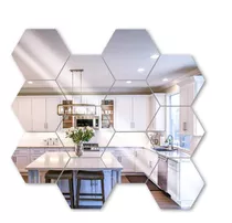Espejos Acrílicos Hexagonales Adhesivos (12 Unidades) Muymo®