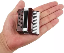 Instrumento Musical En Miniatura Seawoo, Acordeón, 7 Cm