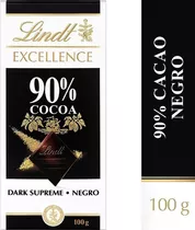 Chocolate Dark Suizo Lindt Excellence 90% Cacao 