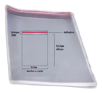 Bolsas Celofán Paquete X 100 Und Con Adhesivo Transparente 