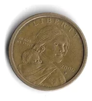 Moneda De Dolar Sacagawea 2000 - P De Coleccionismo