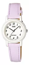 Reloj Casio Análogo Mujer Lq-139l-6b Color De La Correa Fucsia Color Del Bisel Blanco Color Del Fondo Blanco