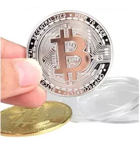 Moneda Bitcoin Silver De Colección Producción Limitada