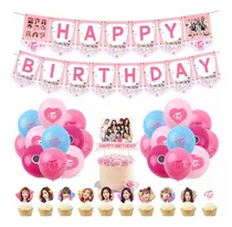 Kit Globos Cumpleaños Diseño Twice K-pop Calidad