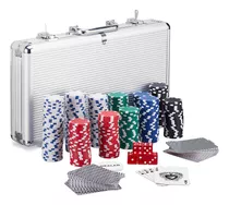Maletín De Poker C/ Llave 300 Fichas Cartas Y Dados - El Rey