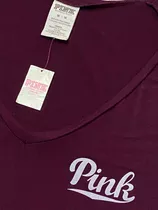 Remera Pink Victorias Secret Talla M Bordo Original