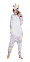 Piijama Mameluco Kigurumi Unicornio Disfraz Lila Rosa Adulto,tela Suave Y Satinada 7058