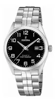 Reloj Festina F20437/4 Plateado Hombre Color Del Fondo Negro