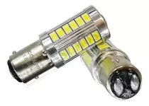 2 X Lampara Led Auto 1157 Canbus 2 Polos Blanco Frio 33 Leds