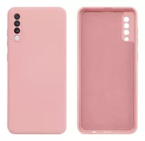 Capa Capinha De Silicone Compatível A70 Interior Aveludado Cor Rosa