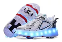 Zapatillas De Cuatro Ruedas Con Luz Led Para Niños