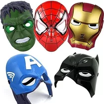 Máscara De Superhéroes Capitan America Hulk Iron Spiderman 