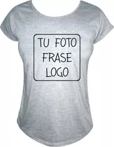 Remera Sublimada Mujer Personalizada Frase Foto Logo