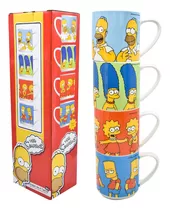 Tazas Café  Simpsons Homero Disney Apilables 330ml Porcelana