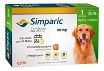 Pastilla Antiparasitario Para Pulgas Zoetis Simparic Para Perro De 20.2kg A 40kg