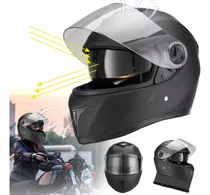 Casco Abatibles Motos Motocicleta Visor Doble Antivaho Hd