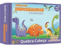 Jogo Quebra Cabeça Madeira 24pcs Dinossauros - Brinquedo.