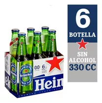 Pack 6 Cerveza Sin Alcohol Heineken 0.0° Botella 330cc
