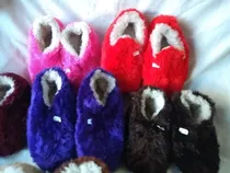 Pantufla De Peluche Niños Bebes Goma Gruesa