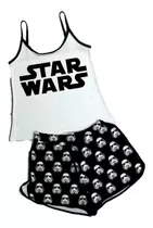 Pijama De Mujer Star Wars  Short Y Blusa 