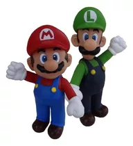 Bonecos Grandes Super Mario Bros E Luigi 25cm Coleção Kit