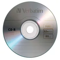 Disco Cd-r Verbatim 80min 700mb 52x Grabable Slim Case Sobre Individual