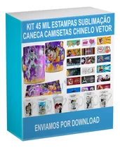 Kit 45 Mil Estampas Sublimação Camiseta Canecas E Vetores Y4