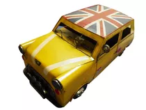 Carro Vintage Decorativo Mini Cooper Londres Retro Mr Bean