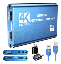 Tarjeta De Captura De Audio Video 4k Hd 60hz @ 1080p Usb3.0