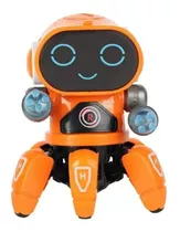 Brinquedo Robô Que Dança Anda E Canta Dois Tipo De Música Cor Laranja Personagem Robô Que Anda