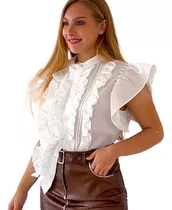 Camisa Mujer Romantica Bohemia Coquette Tendencia