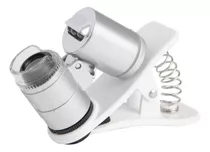 Lupa Con Clip Microscopio Celular Universal Zoom 60x Led Uv