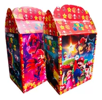 30 Cajas Dulceros Mario Bros Fiesta Carton Aguinaldos Bolo