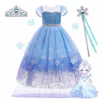 Vestido De Fiesta O Cumpleaños, Diseño Elsa De Frozen 2