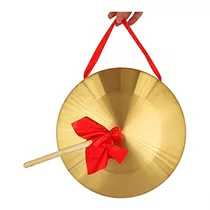 Instrumento Gong Chino (22cm), Latón Con Mazo De Madera