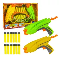 Kit Arma Nerf Dardos Pressão Tiro Ao Alvo Soft Brinquedo