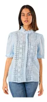 Camisa Mujer Broderie Importada Blusa Calada