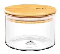 Frasco Tarro De Vidrio Tapa De Bamboo 400ml Wilmax England