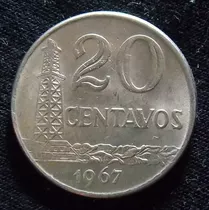 Brasil 20 Centavos 1967 Excelente Km 579.1